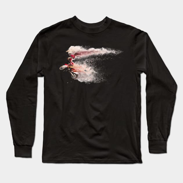 Sandstorm Motocross Biker Long Sleeve T-Shirt by TortillaChief